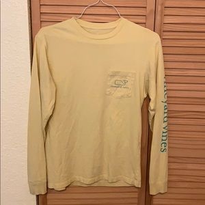 Mens yellow vinyards vines long sleeve